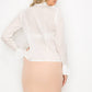 Ruffle Trim Long Sleeve Blouse