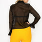 Ruffle Trim Long Sleeve Blouse