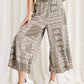 Printed Terry Knit Wide Leg Comfy Pants