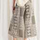 Printed Terry Knit Wide Leg Comfy Pants