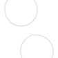 Textured Lined Metal Hoop Earring