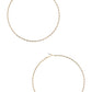 Textured Lined Metal Hoop Earring