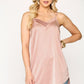 Velvet Mixed Adjustable Strap Round Hem Camisole