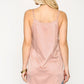 Velvet Mixed Adjustable Strap Round Hem Camisole