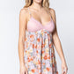 V-neck Open Back Floral Mini Dress