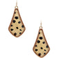 Animal Print Metal Tear Shape Earring