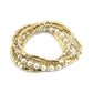Fashion Metal Pearl Bead Stretch Multi Bracelet