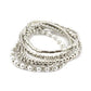 Fashion Metal Pearl Bead Stretch Multi Bracelet