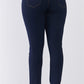Plus Dark Blue Denim Mid-rise Skinny Jeans