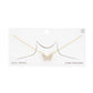 Rhinestone Butterfly Charm Gold Dipped Necklace