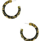 Clear Flower Hoop Earring