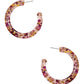 Clear Flower Hoop Earring