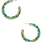 Clear Flower Hoop Earring