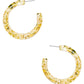 Clear Flower Hoop Earring