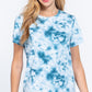 Short Slv Tie-dye Cotton Jersey Top