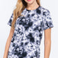 Short Slv Tie-dye Cotton Jersey Top