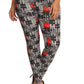 Plus Size Puzzle/plaid Print, Full Length Leggings In A Slim Fitting Style With A Banded High Waist