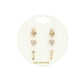 Rhinestone Heart Lock Earring Set
