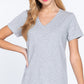 Short Sleeve V-neck Boxy Tee