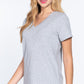 Short Sleeve V-neck Boxy Tee