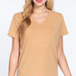 Short Sleeve V-neck Boxy Tee