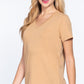 Short Sleeve V-neck Boxy Tee