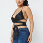 Satin Wrap Around Top