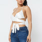 Satin Wrap Around Top