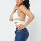 Satin Wrap Around Top