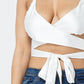 Satin Wrap Around Top