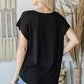 Short Sleeve V Neck Top