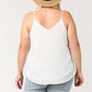 Plunging V-neckline Lattice Top With Scalloped Lace