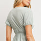 Front Tie Cut Edge Top