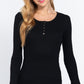 Long Slv Scoop Neck Thermal Top