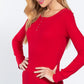 Long Slv Scoop Neck Thermal Top