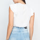 Lace Illusion Flutter Sleeves Top
