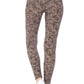 Yoga Style Banded Lined Multi Printed Knit Legging With High Waist