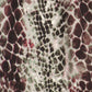 Snakeskin Printed Joggers With Solid Trim, Drawstring Waistband, Waist