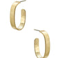 Metal Open Oval Hoop Earring