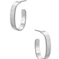 Metal Open Oval Hoop Earring