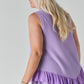 Plus Scoope Neck Sleeveless Ruffle Tunic