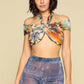 Sexy Crop Halter Top, Self-tie