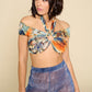 Sexy Crop Halter Top, Self-tie