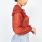 Sheer Crochet Lace Ruffled Top