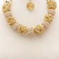Chunky Beaded Wire Wrapped Necklace