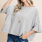 Solid Cotton Casual Top