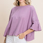 Solid Cotton Casual Top