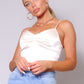 Sexy Spaghetti Strap Ruched Front Scarf Front Top