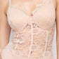 Semi-sheer Sweetheart Lace Bodysuit
