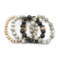 Fashion Ball Bead Metal Bracelet Set